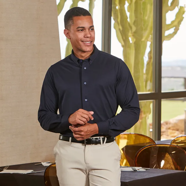 Gary's Salvatore chemise homme slim noir marine blanc