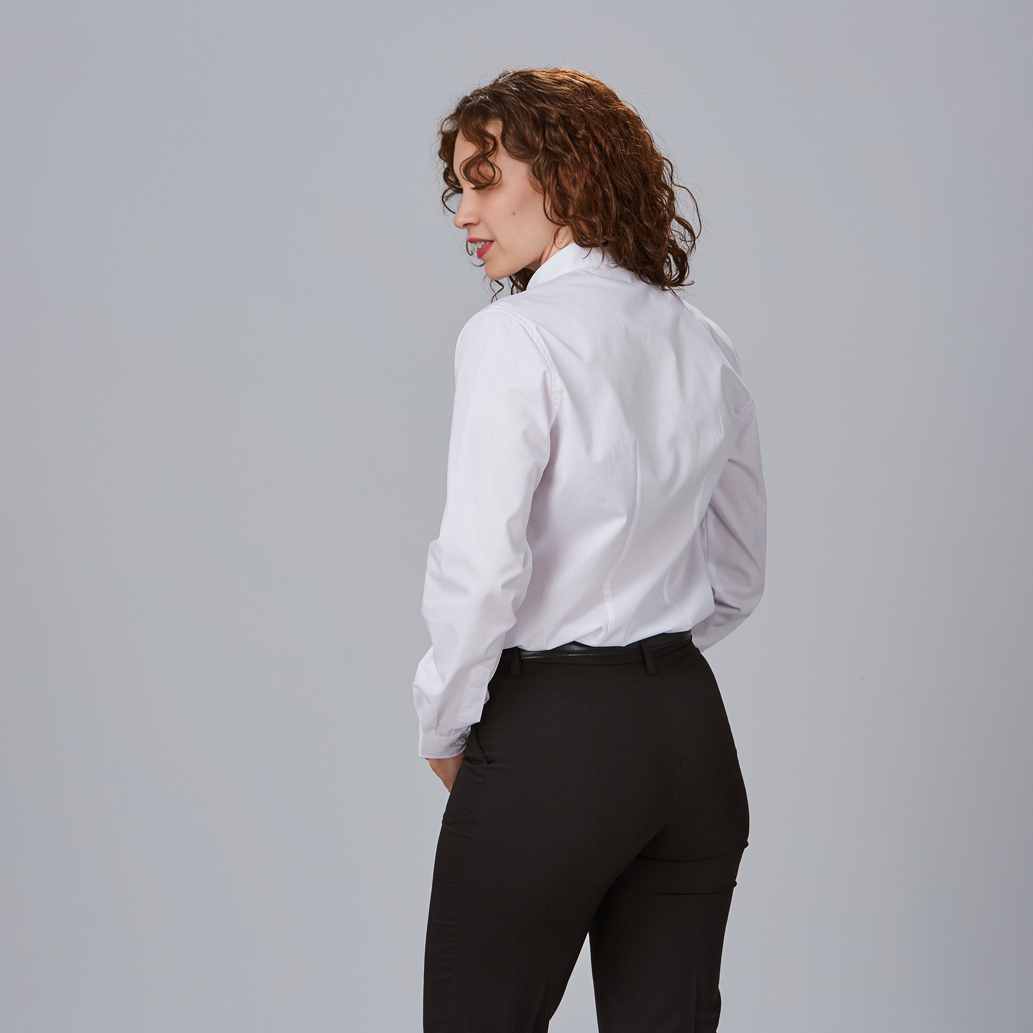 Gary's blouse femme col mao noir manches longues à poche