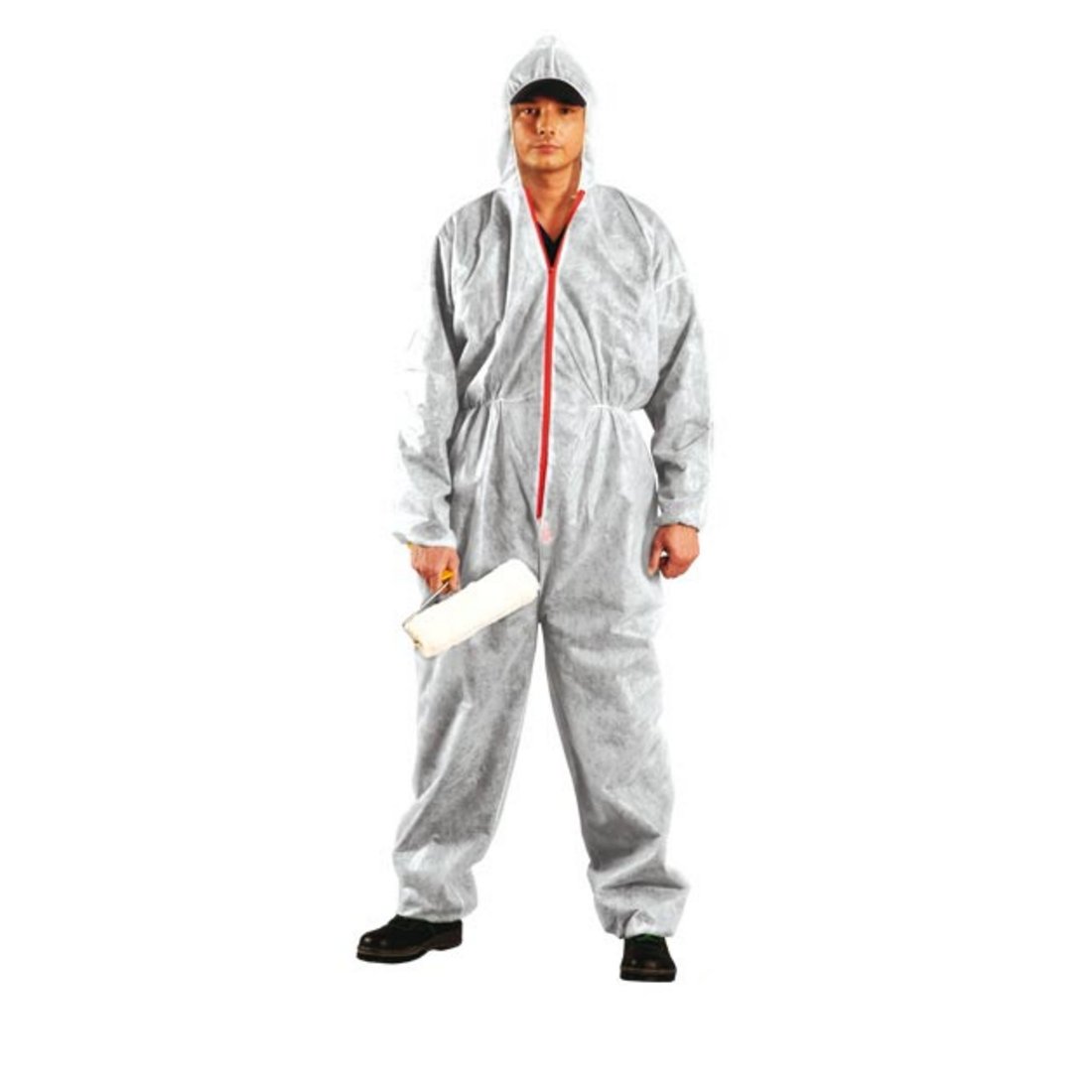 Reis combinaison jetable rouge capuche protection chantier