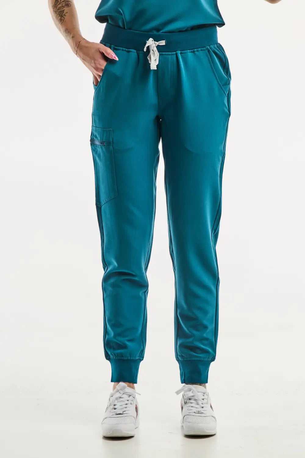 Aelin Paris pantalon médical femme vert turquoise stretch