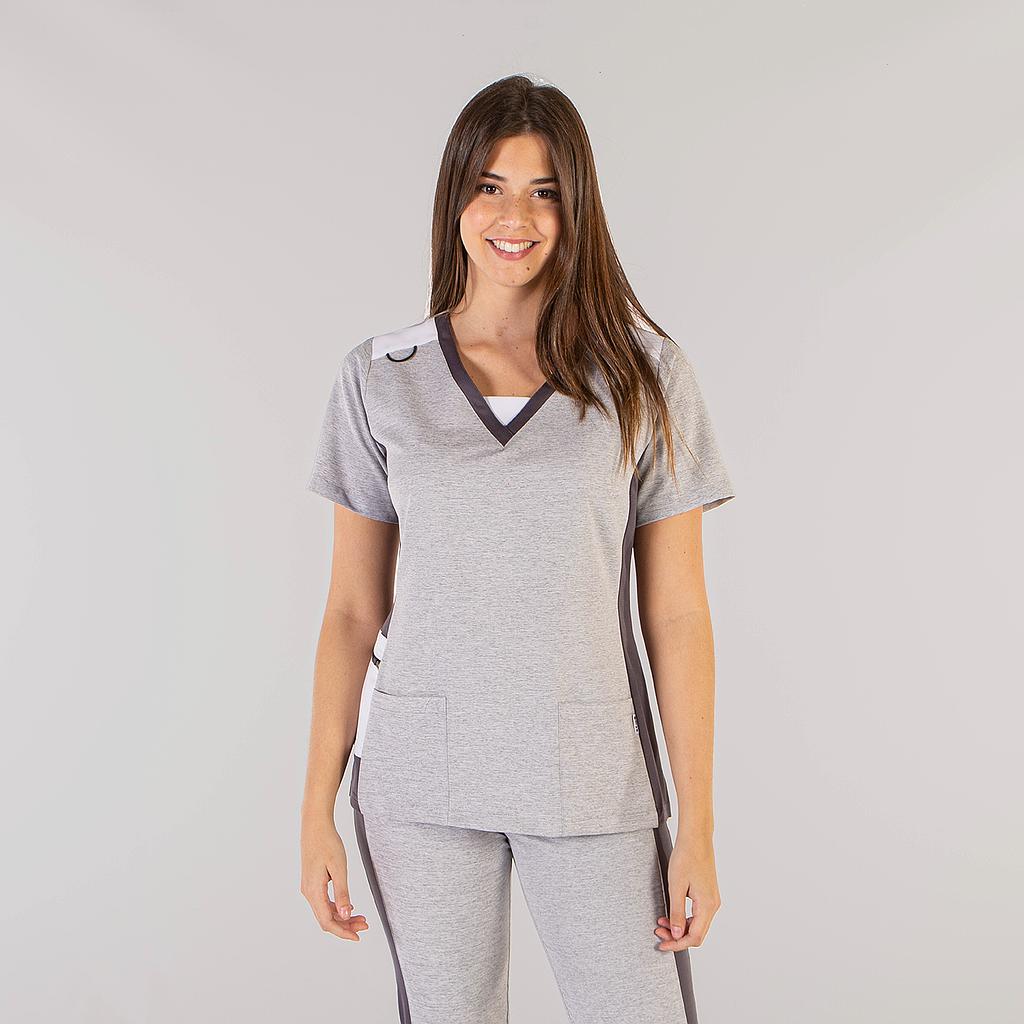 GARY'S Leticia blouse médicale femme gris perle stretch