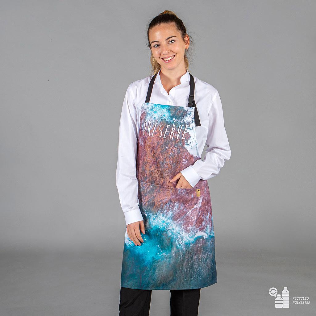 GARY'S Aprons tablier bavette imprimé recyclé 80x68 cm