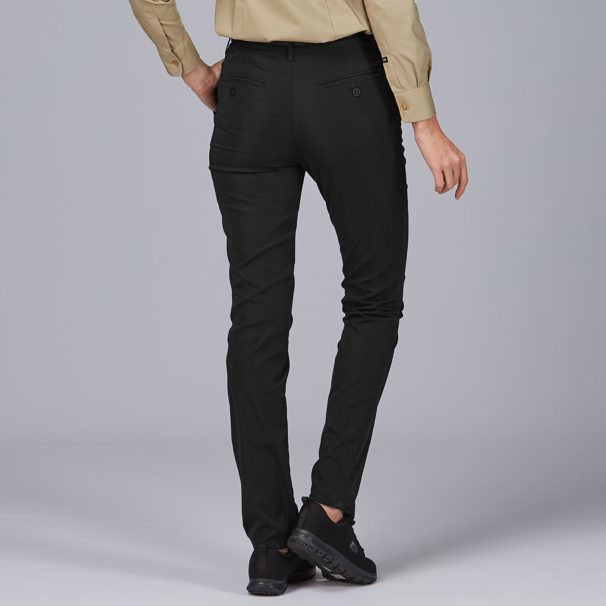 Gary's T400 Pantalon Chino Femme Noir Polyester Stretch