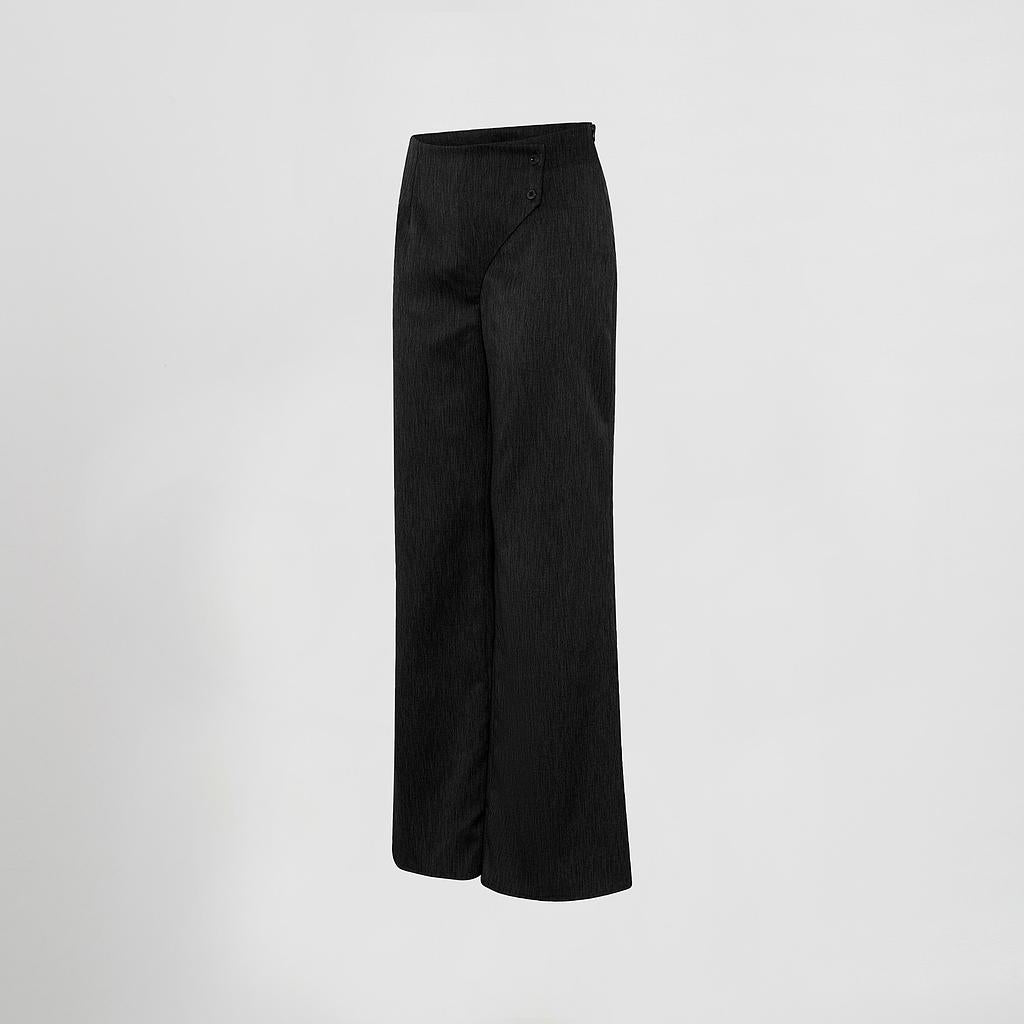 GARY'S Wrap pantalon travail femme noir croisé