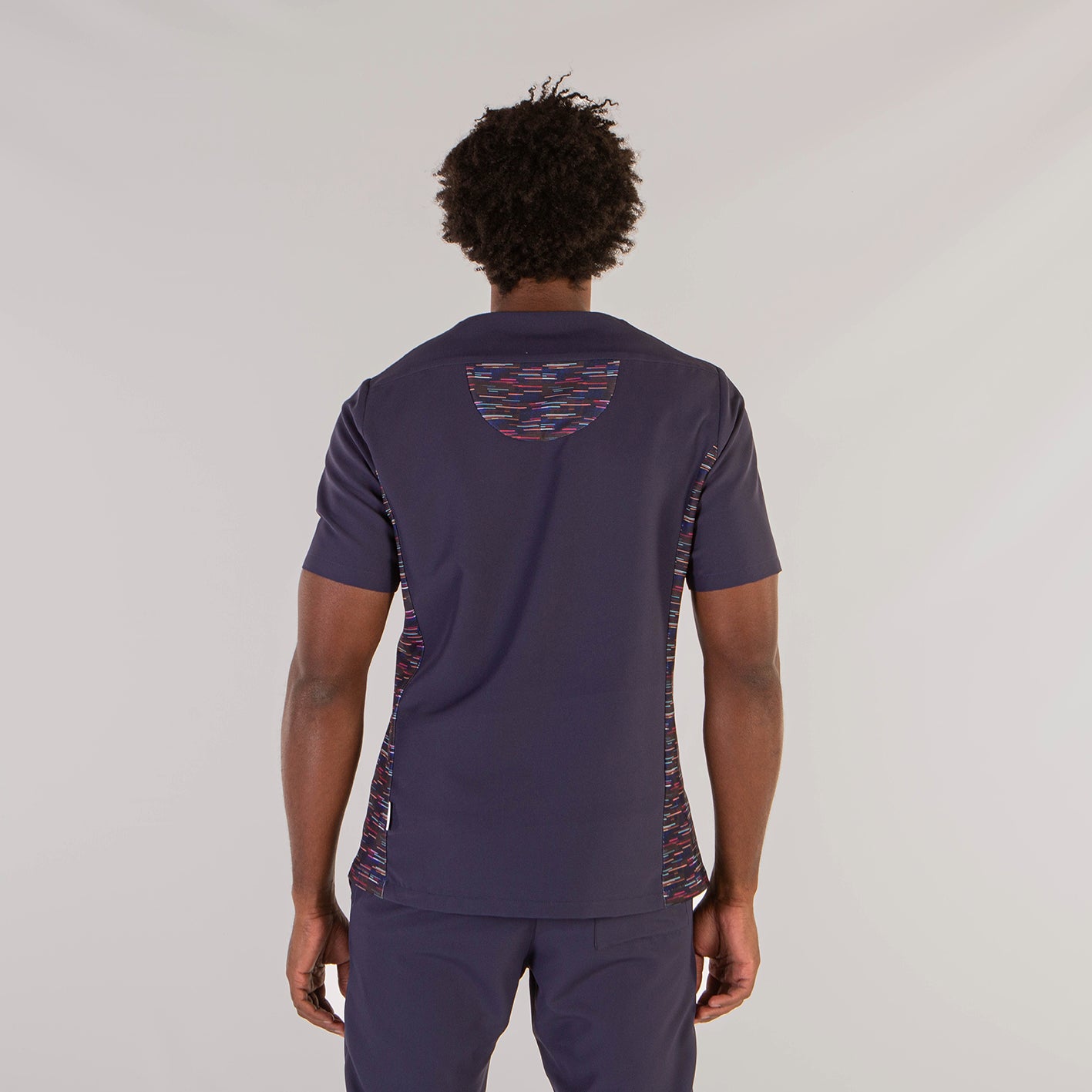 Gary's Ander blouse homme marine microfibre col V