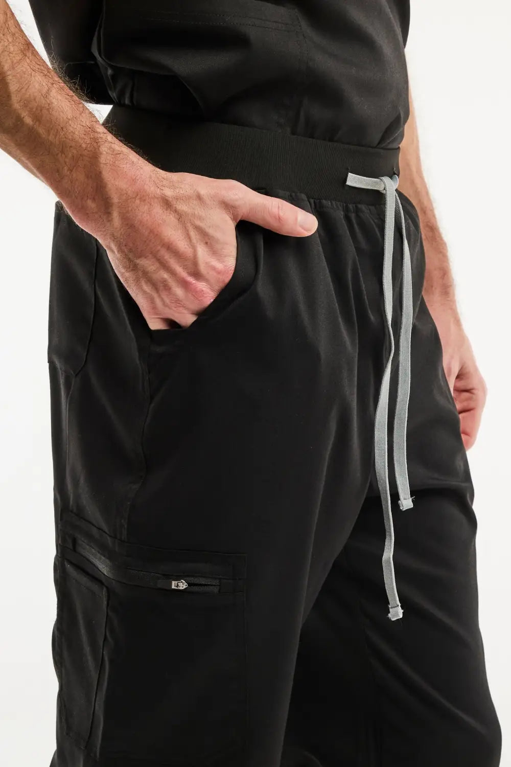 Aelin LUCA jogger pantalon médical noir homme poches