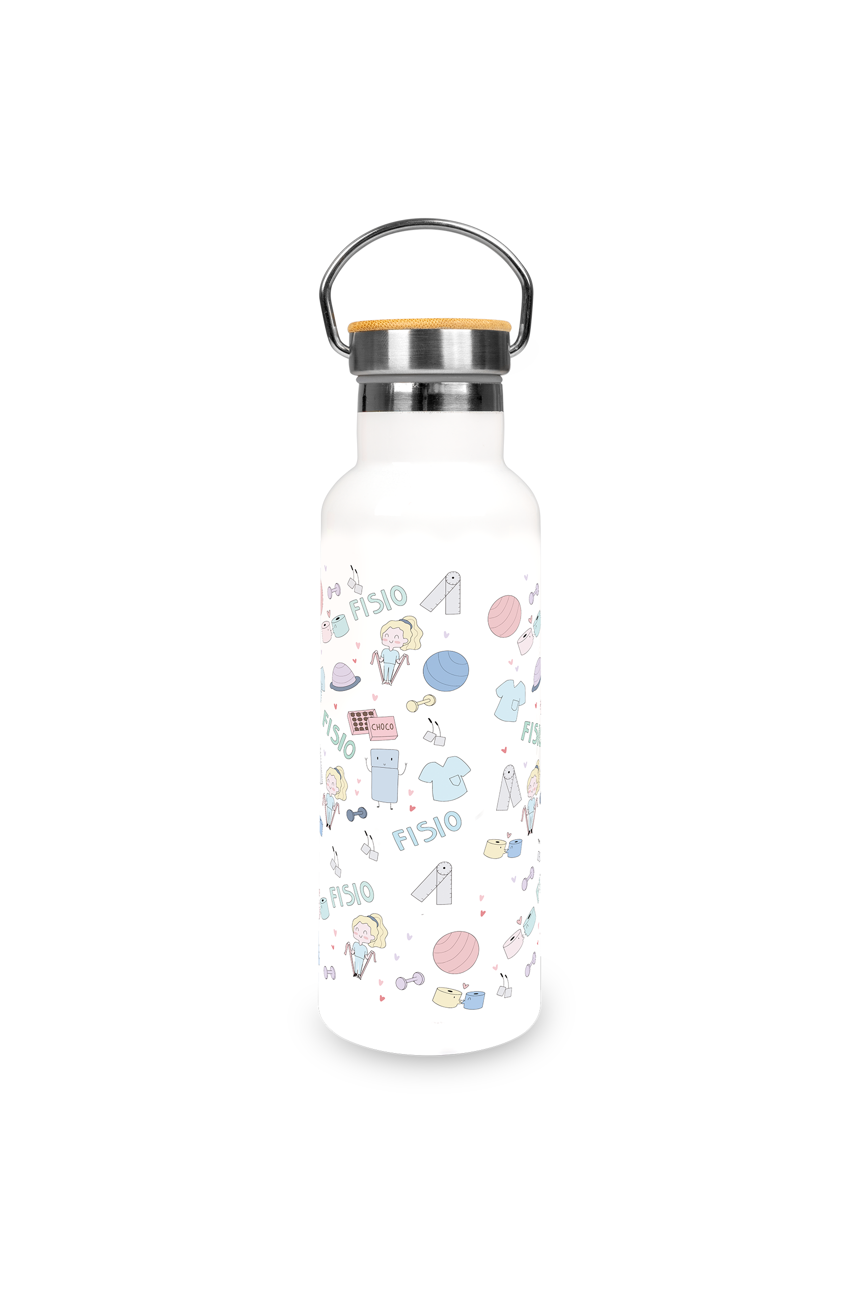Enfermania Fisio Pastel gourde inox 500ml personnalisable