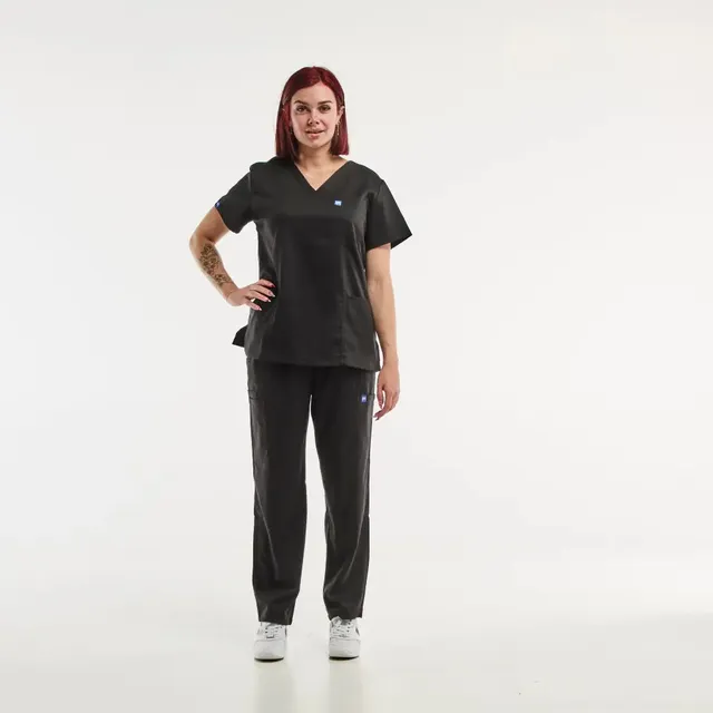 Aelin EMMA tenue médicale femme noir stretch