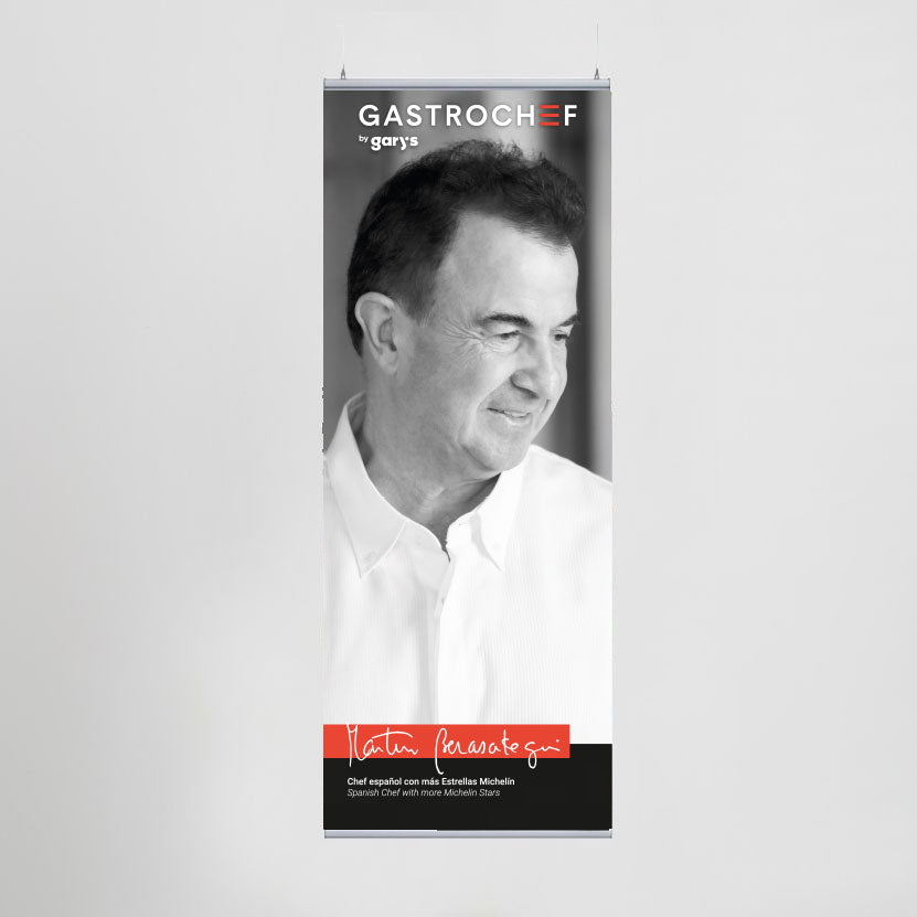 Gary's bâche publicitaire Martín Berasategui couleur