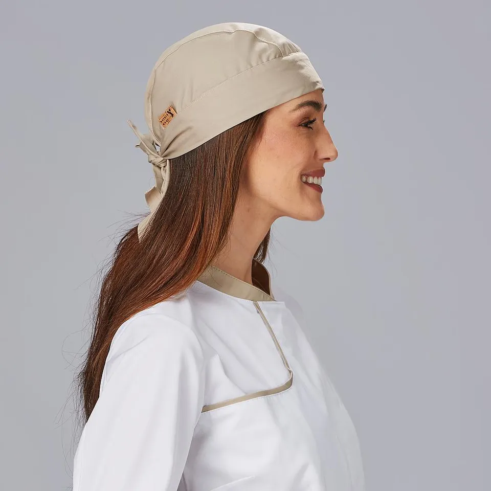 Gary's bandana cuisine gris perle coton bio recyclé réglable