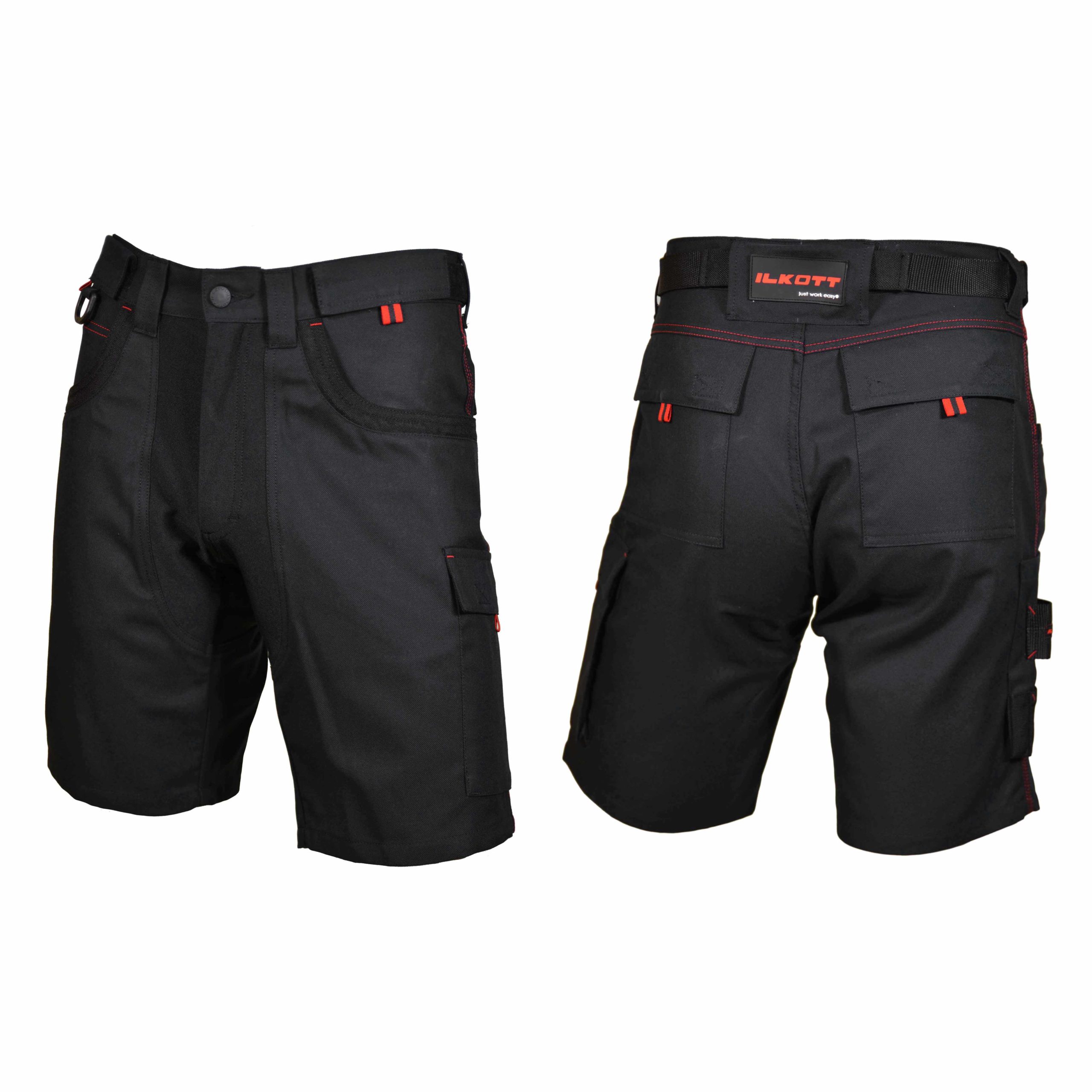 ILKOTT Bermuda ergonomique bermuda travail noir Cordura