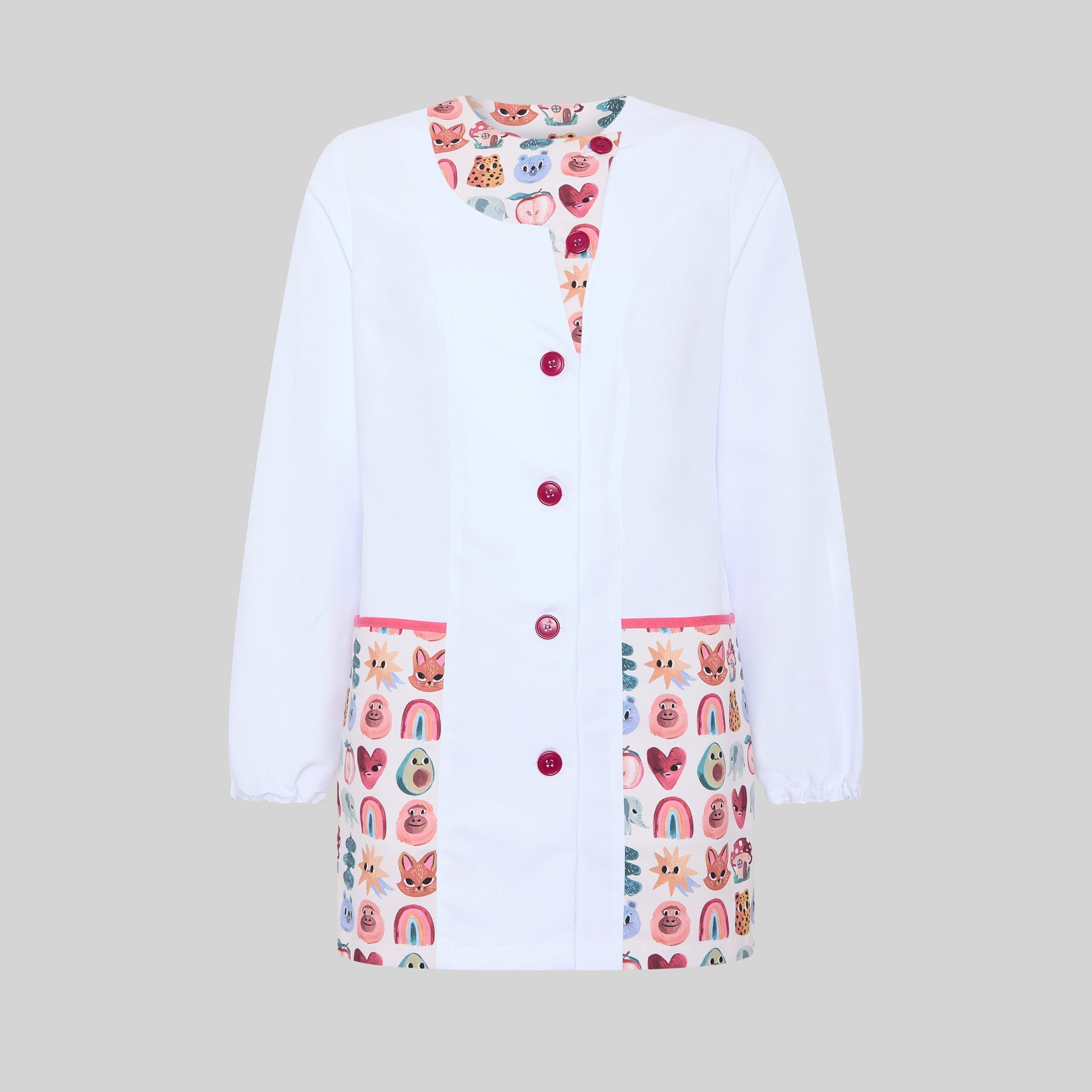 Gary's Animales blouse médicale blanc imprimé animaux