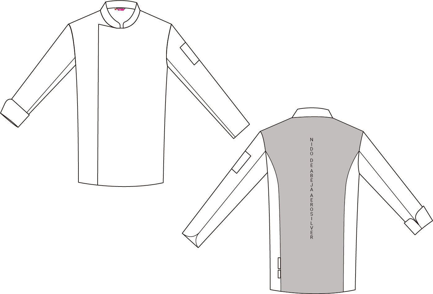 GARY'S Agatha veste de cuisine unisexe Cuore Rosa
