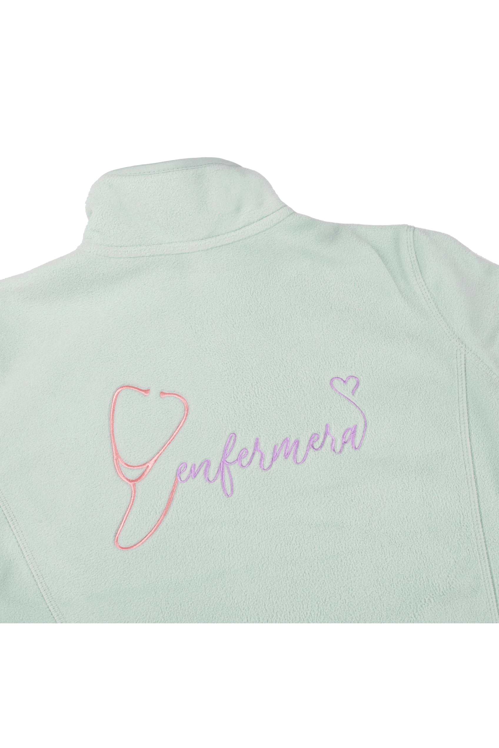 Enfermania Ropa polaire médical femme vert sweet brodé