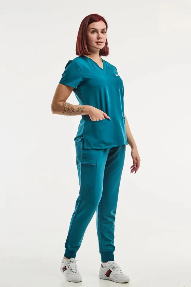 Aelin Paris Tenue Médicale Stretch Femme Vert turquoise