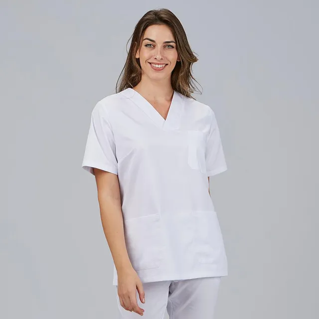 Gary's Medical Blouse médicale femme blanche manches courtes