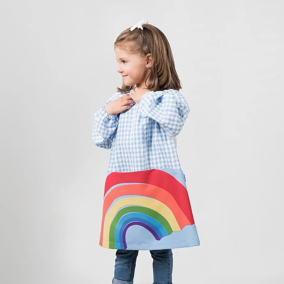 Gary's Rainbow tablier école pistache 4 ans