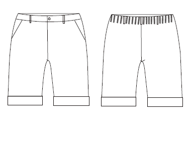 GARY'S Bermuda short de travail blanc femme été