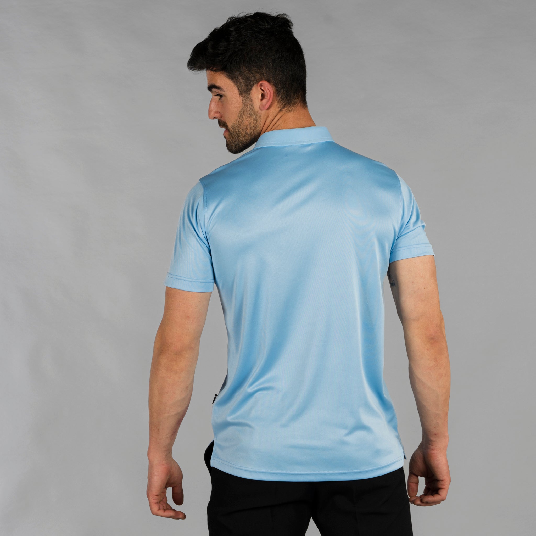 GARY'S Interlock polo homme noir manches courtes