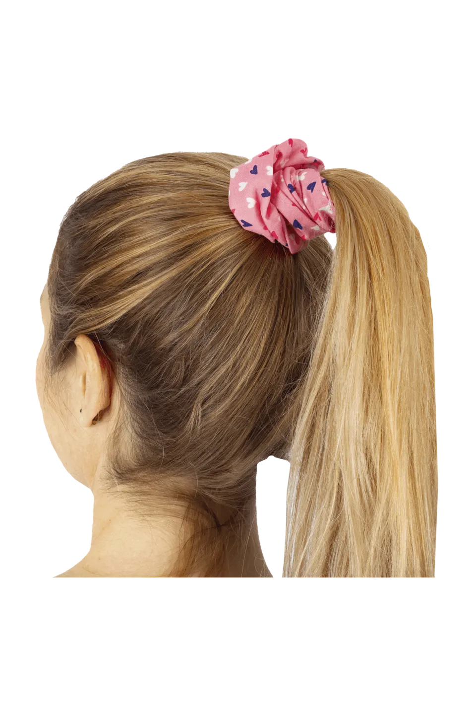 Enfermania chouchou cheveux Coeurs fraise coton imprimé