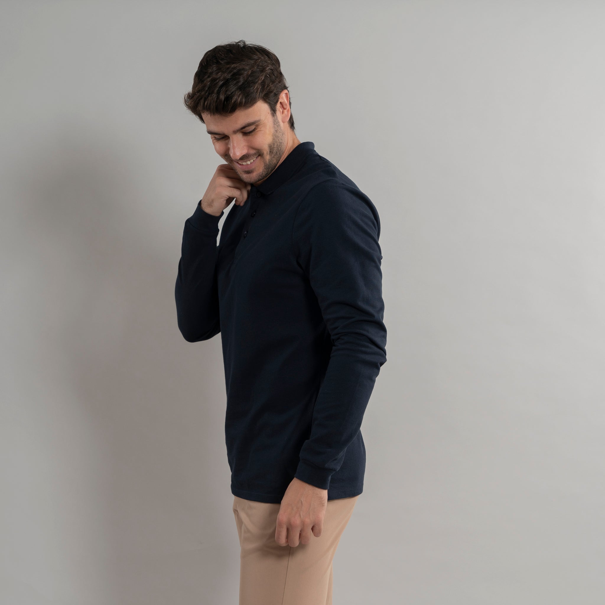 GARY'S Bellver polo homme noir M coton 3 boutons