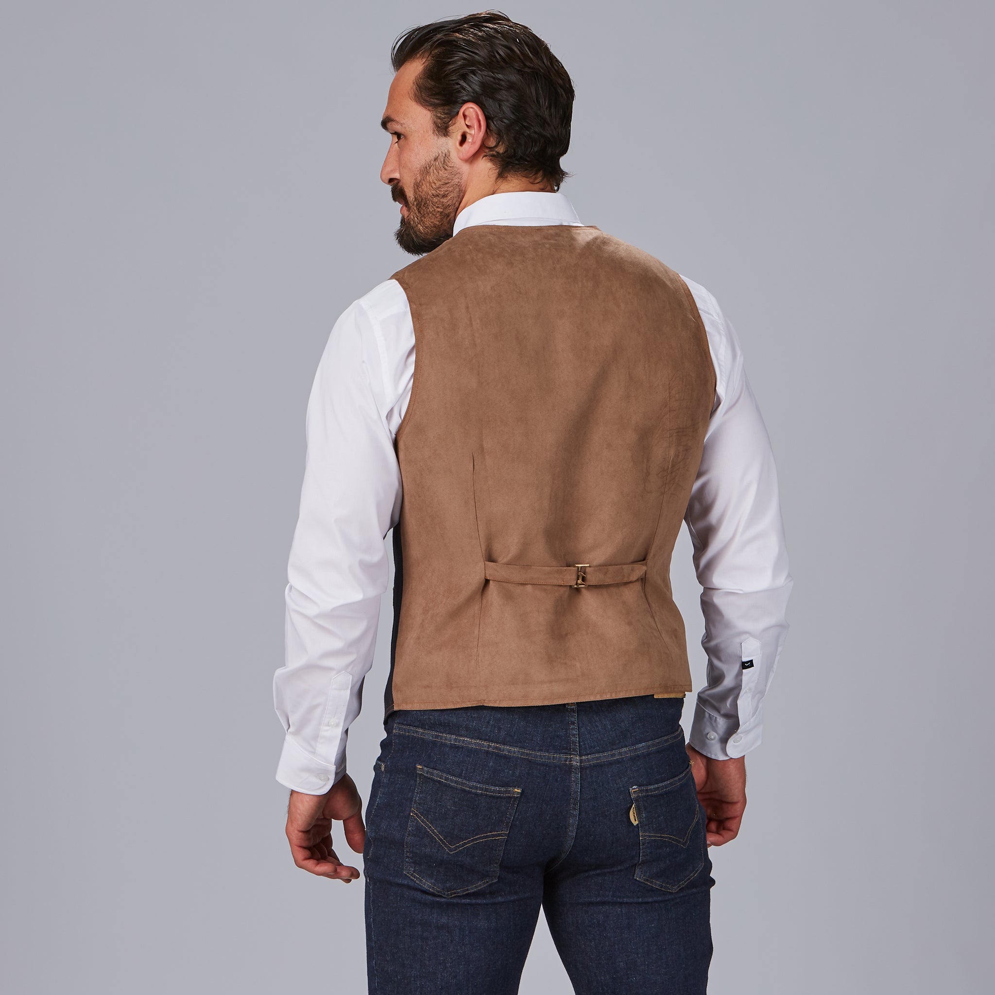 Gary's Fiego Gilet Serveur Homme Denim Marine Stretch