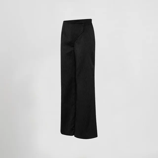 GARY'S Wrap pantalon travail femme noir croisé