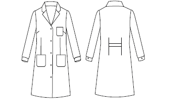 Gary's Robes blouse médicale femme blanche manches longues