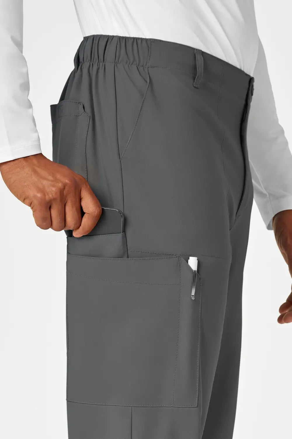 Aelin Luca W123 pantalon de bloc homme gris microfibre
