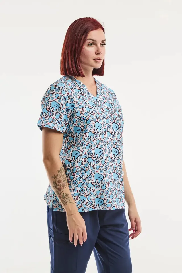 Aelin Paris Happy Teeth tunique médicale femme stretch