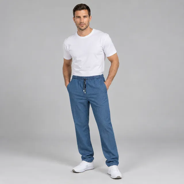 Gary's pantalon denim travail bleu cordon coton