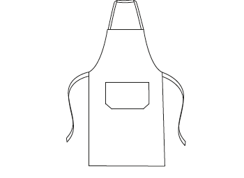 GARY'S Aprons tablier bavette noir 90x75 cm poche