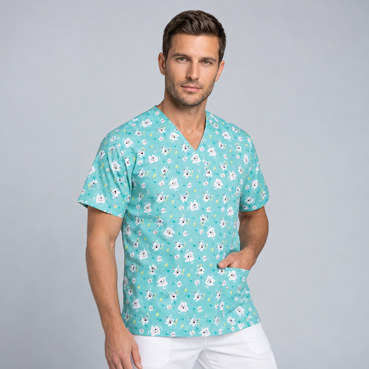 Gary's Ruth tunique médicale fermée Perros y Gatos microfibre