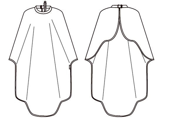 GARY'S Cape Coiffure Noire 148 cm Polyester