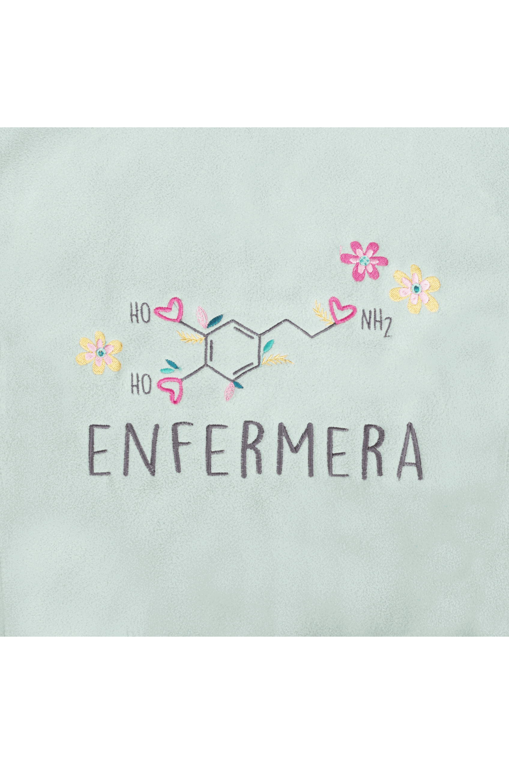 Enfermania Ropa polaire médical femme vert sweet brodé