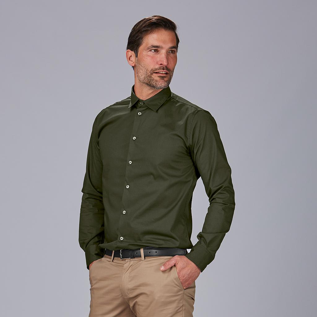 GARY'S Niccolo chemise homme slim marine coton stretch