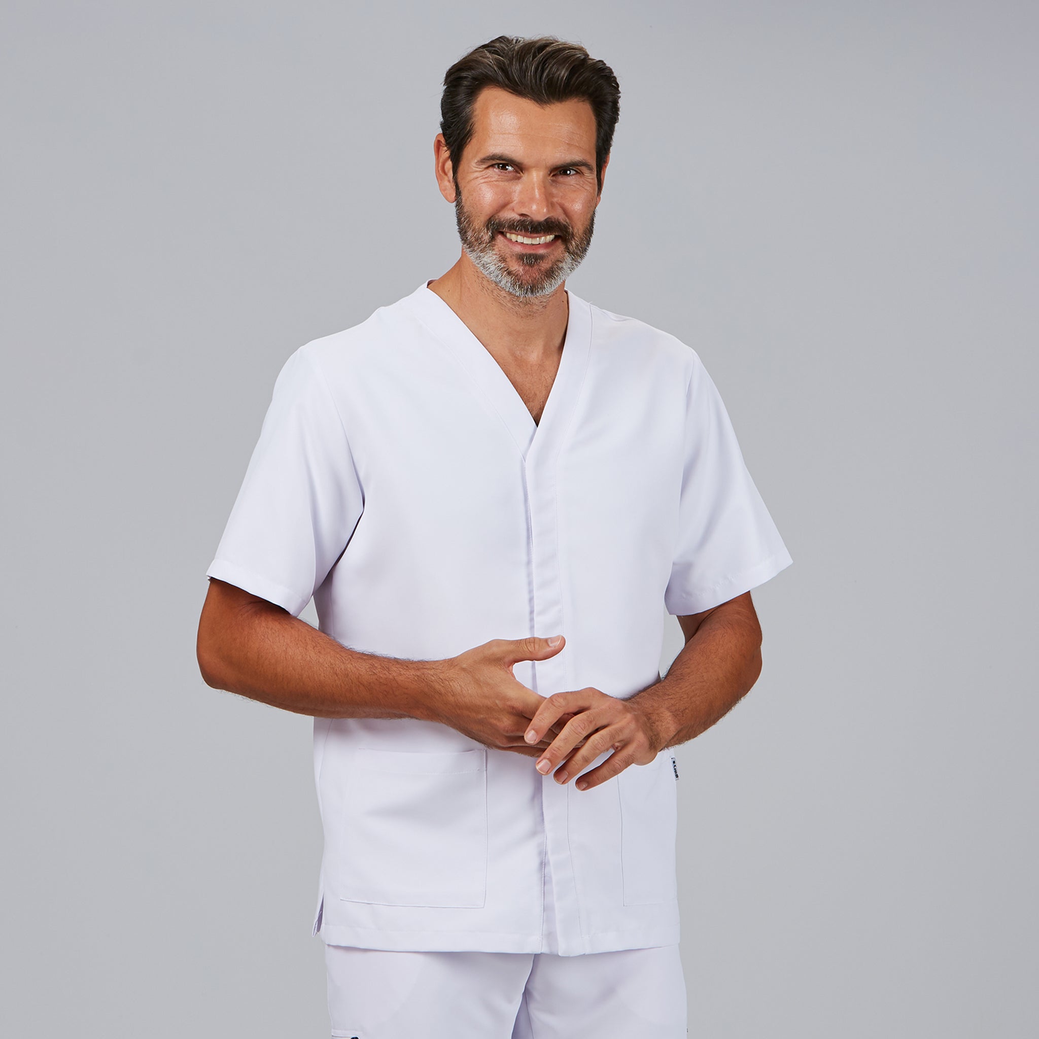 GARY'S Pablo blouse médicale homme blanche microfibre