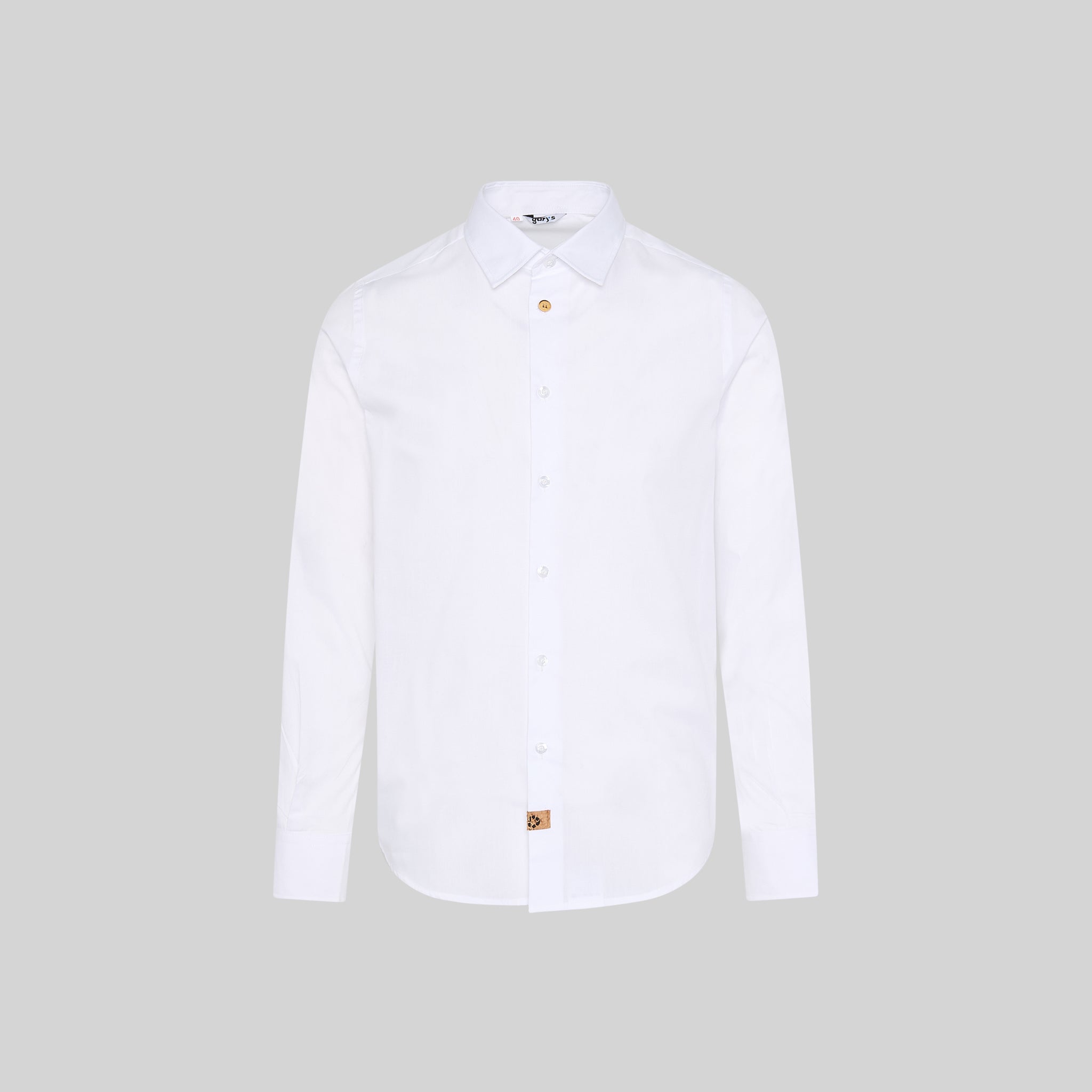 GARY'S Eliseo Slim Fit chemise homme blanc recyclé