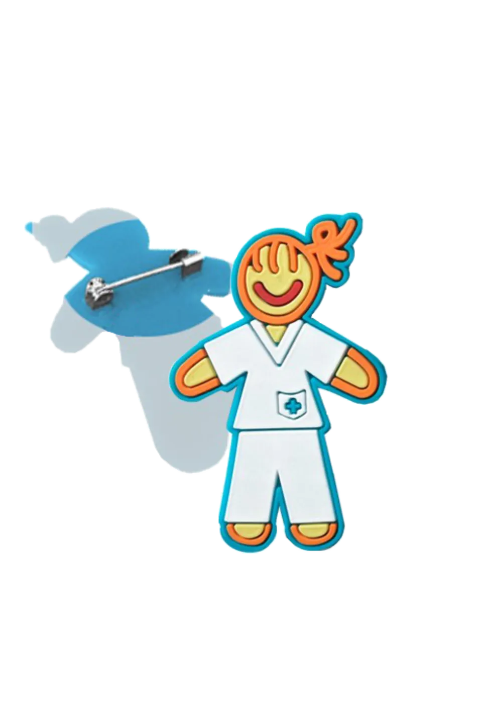 Enfermania Regalos broche infirmière blanche gomme 5 cm