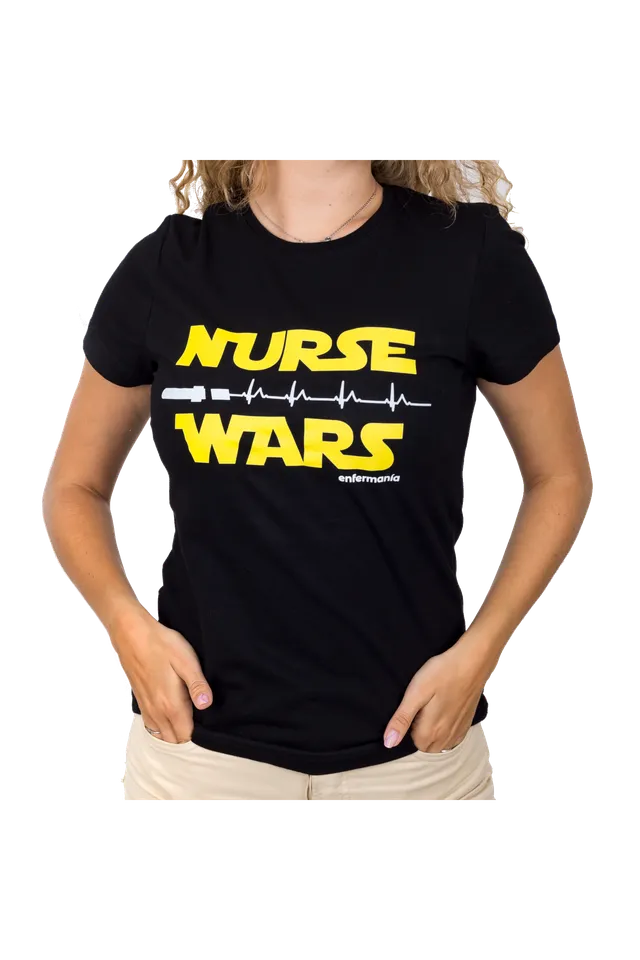 Enfermania Ropa t-shirt femme noir coton taille S