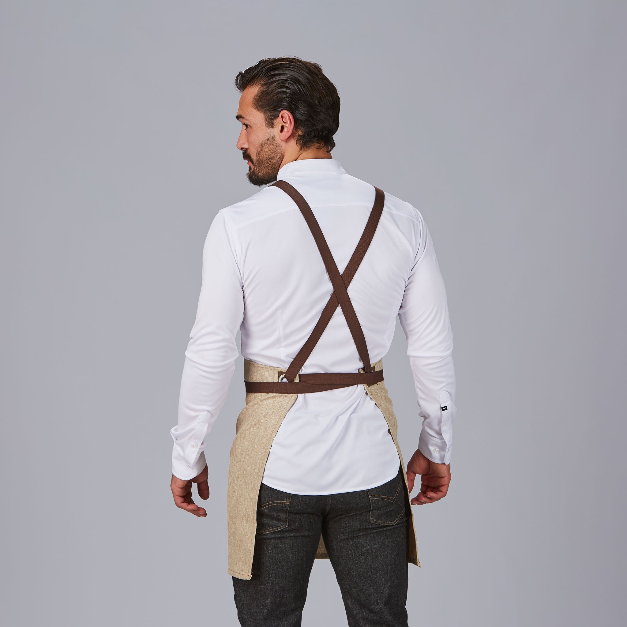 GARY'S Aprons Gobi tablier bavette beige 74x80 cm 3 poches