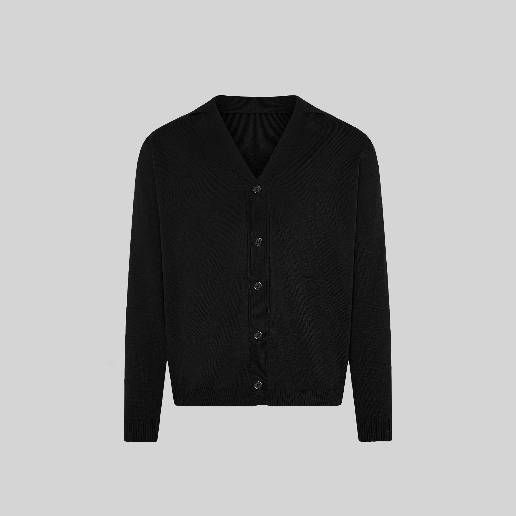 GARY'S Cardigan gilet homme boutonné col revers recyclé