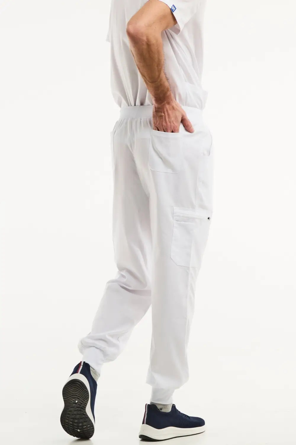 Aelin LUCA Jogger pantalon médical homme blanc