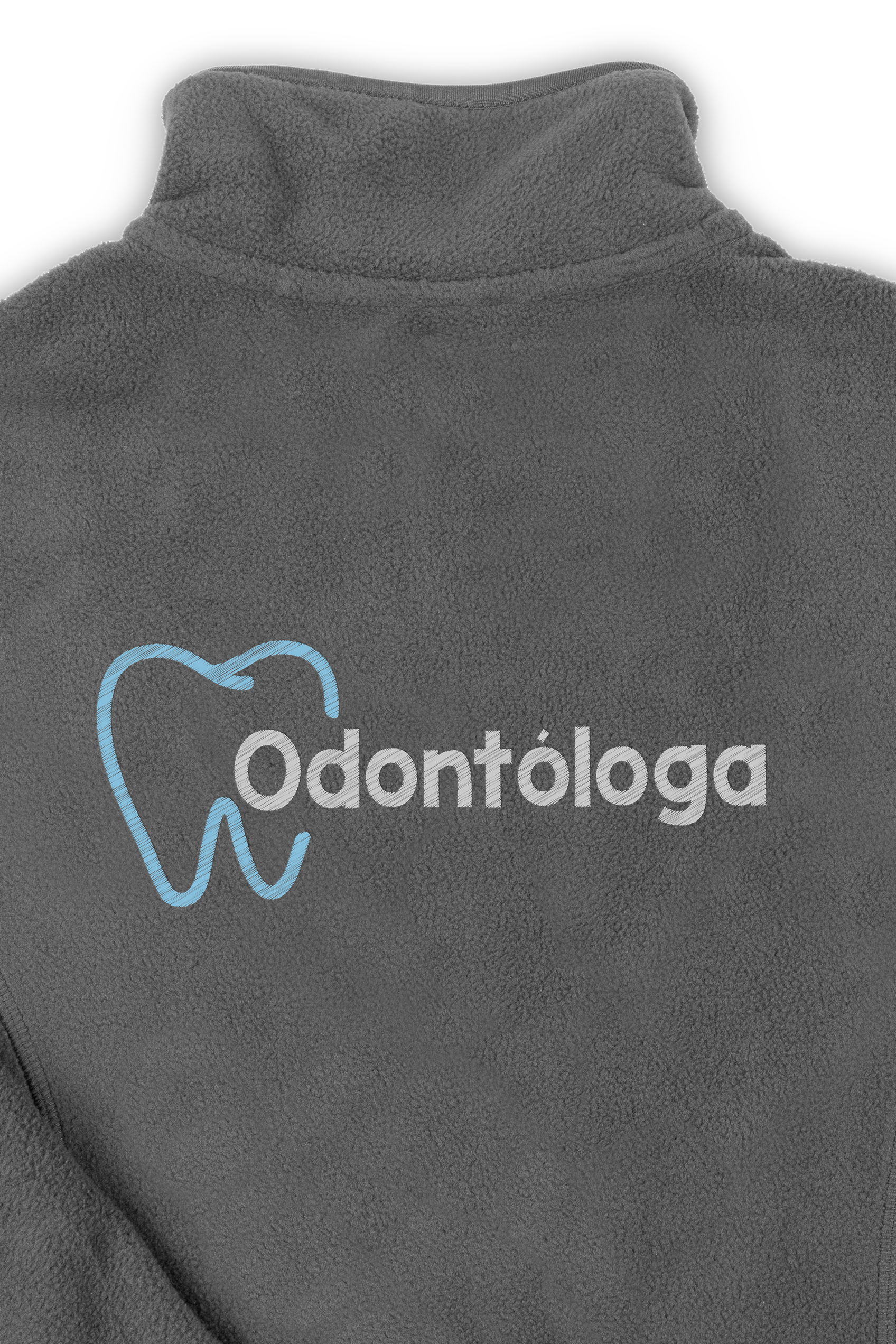 Enfermania Dentiste veste polaire femme grise personnalisée