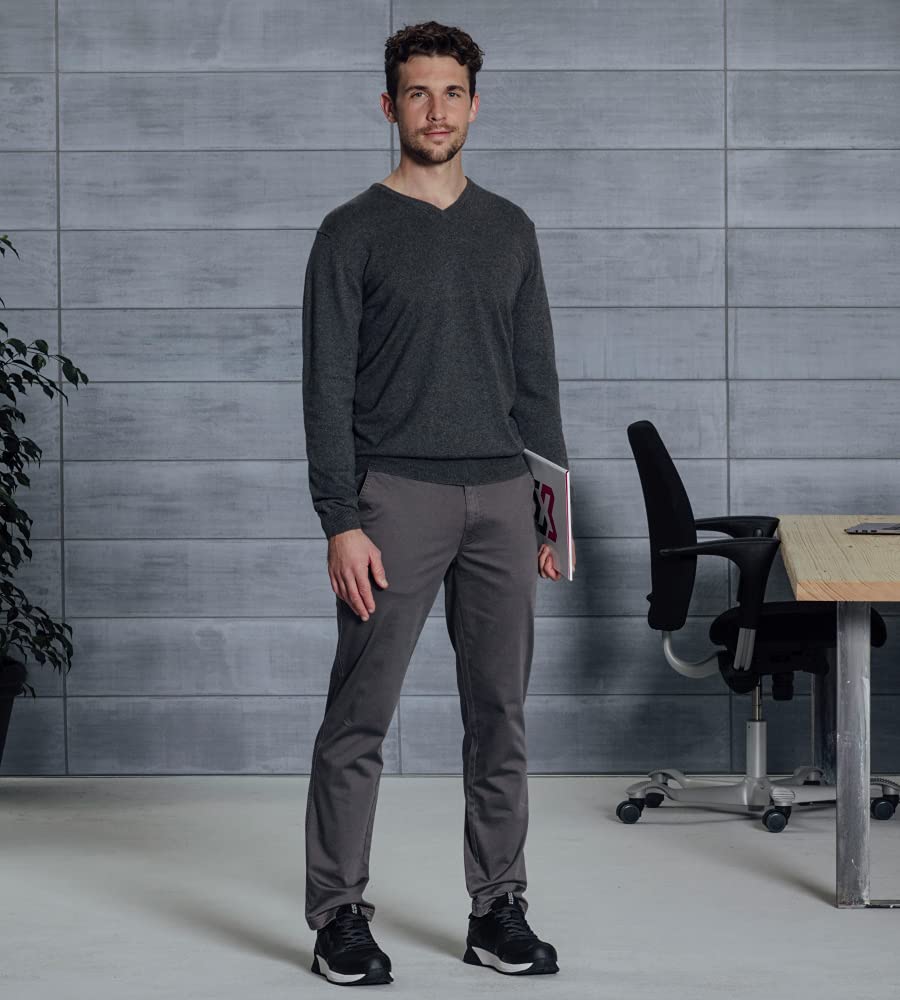 Würth MODYF Les Essentiels Pull Col V Gris Coton Laine