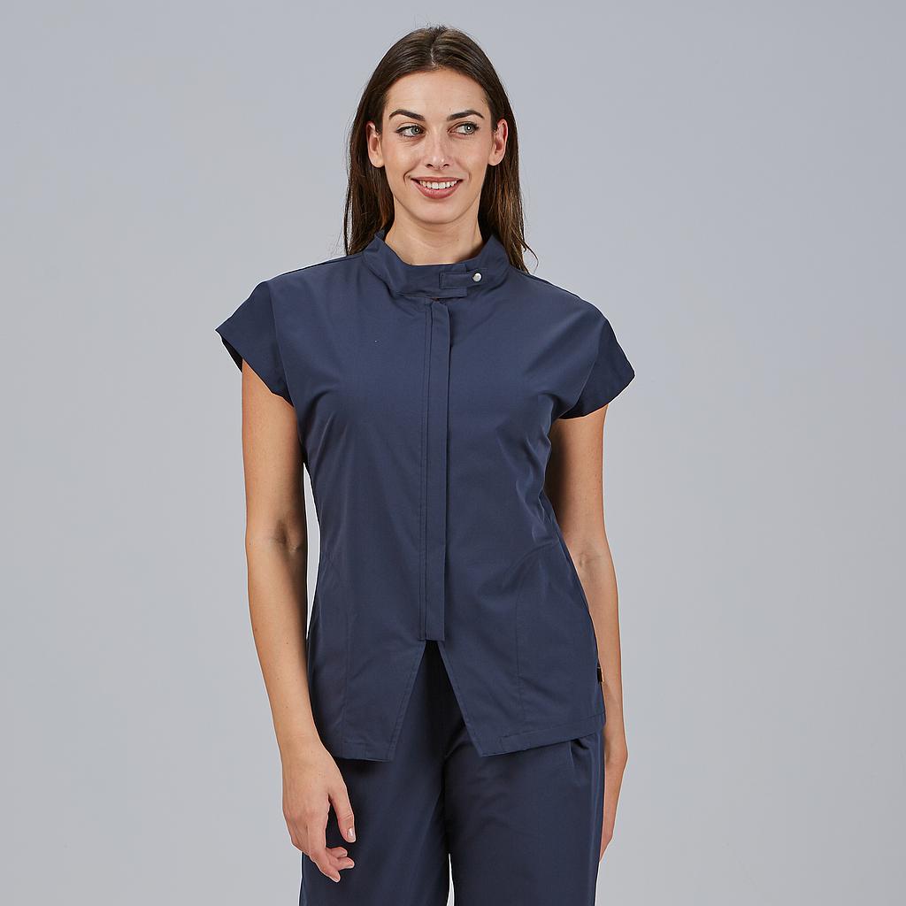Gary's Musa Blouse Médicale Femme Noire Zip M/Courtes