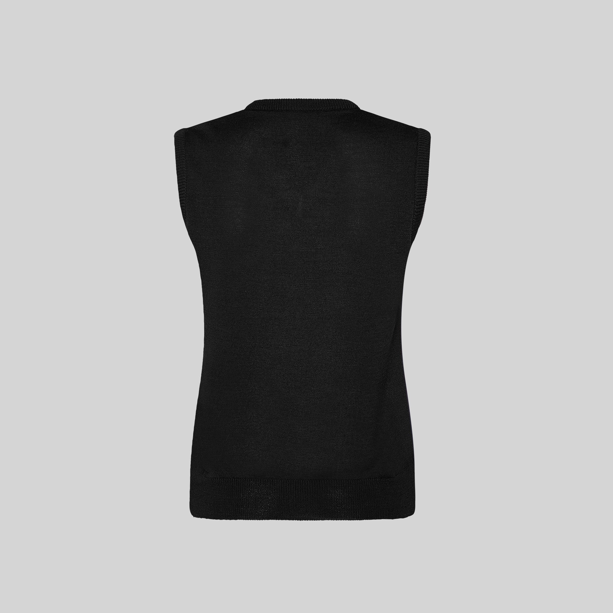 Gary's Vests gilet travail femme noir col V maille