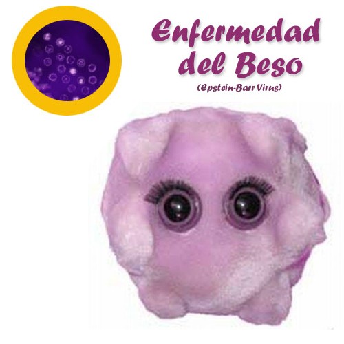 Enfermania Regalos peluche GiantMicrobes Epstein-Barr 15 cm