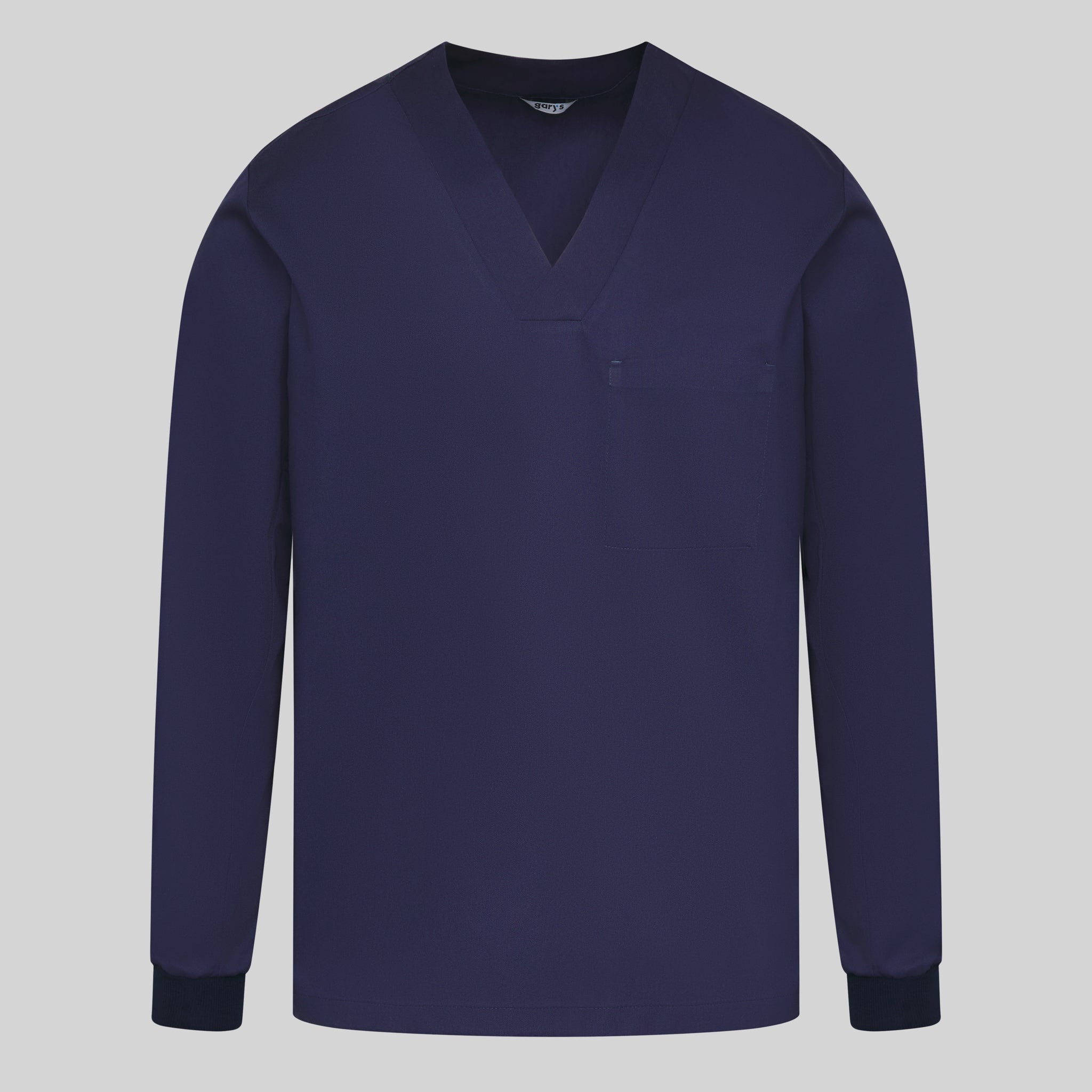 GARY'S Adela blouse unisexe blanche col V sarga