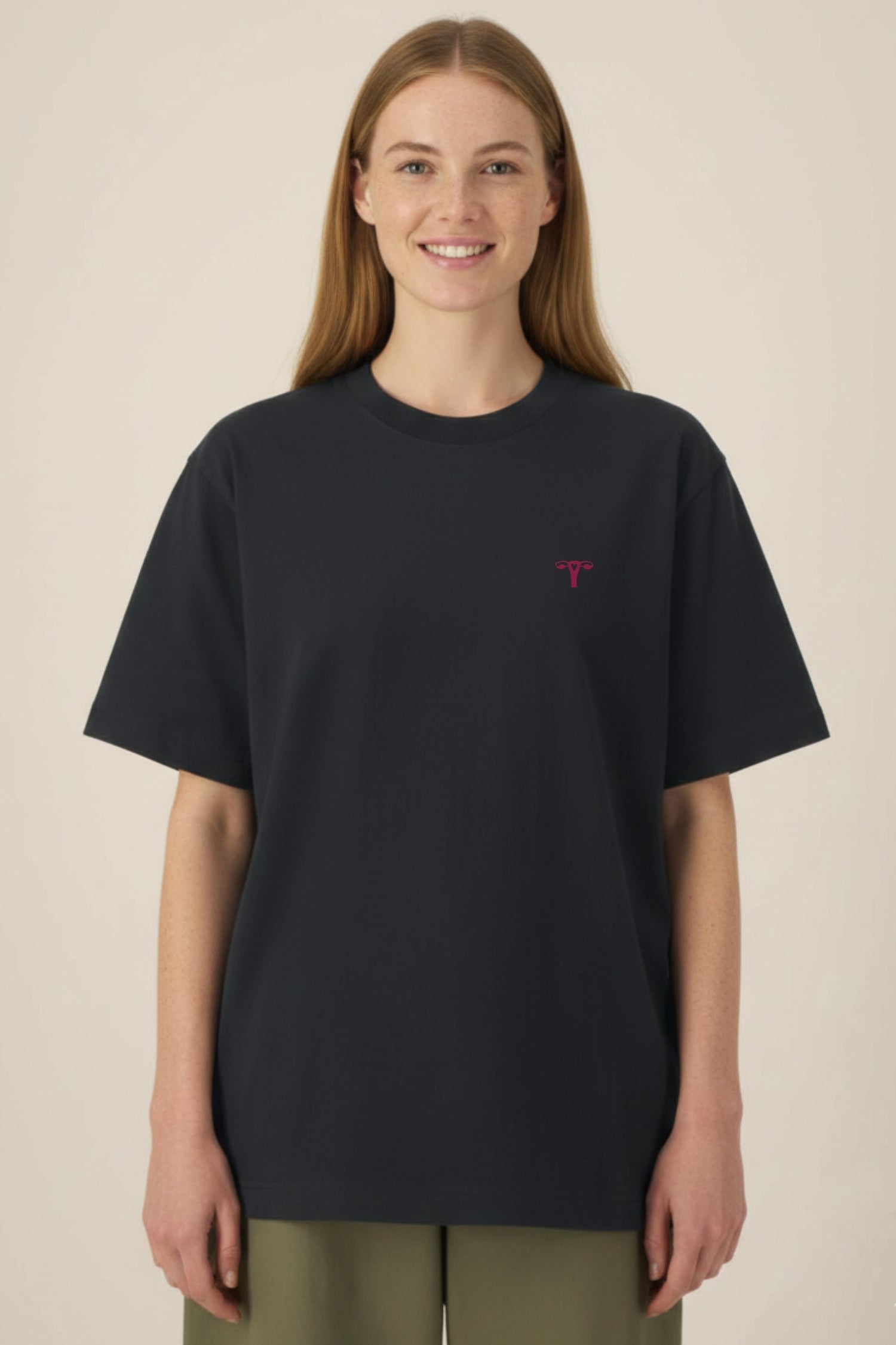 Aelin Slimfit New T-shirt médical gynécologie coton bio noir